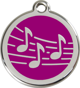 Red Dingo Enamel Dog Tag - Music