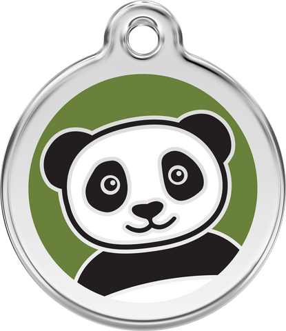 Red Dingo "Panda" Enamel Dog Tag