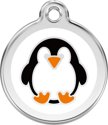 Red Dingo "Penguin" Enamel Dog Tag