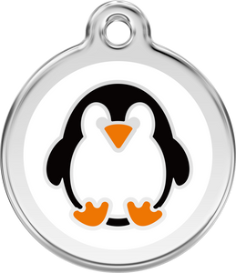 Red Dingo "Penguin" Enamel Dog Tag