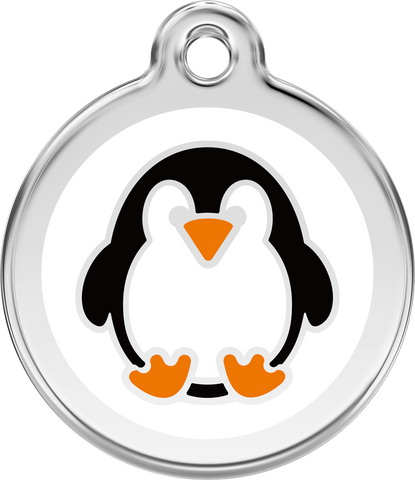 Red Dingo "Penguin" Enamel Dog Tag