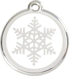 Red Dingo "Snowflake" Enamel Dog Tag