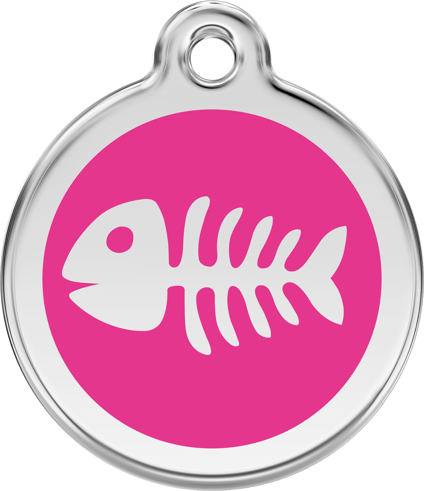 Red Dingo Enamel Dog Tag - Fish Bone