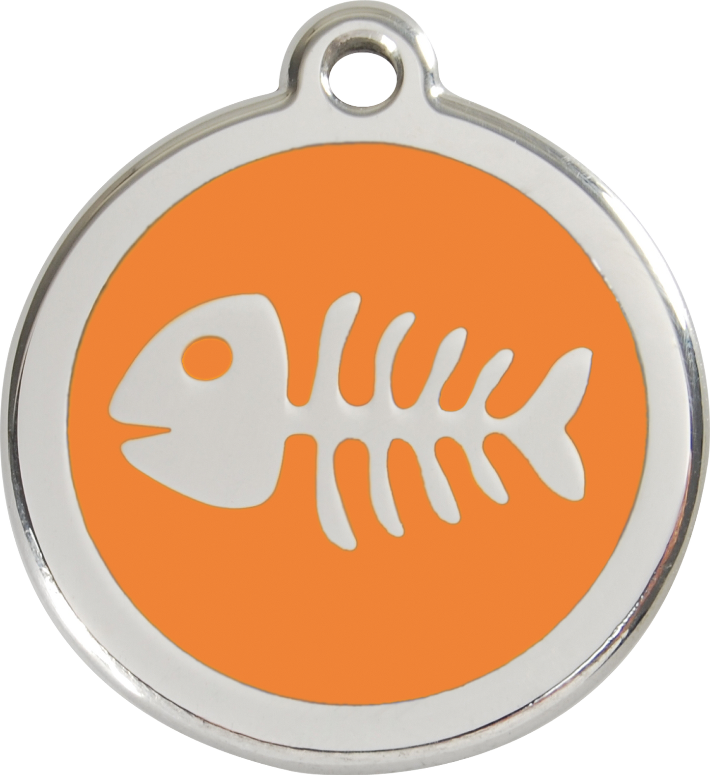 Red Dingo Enamel Dog Tag - Fish Bone