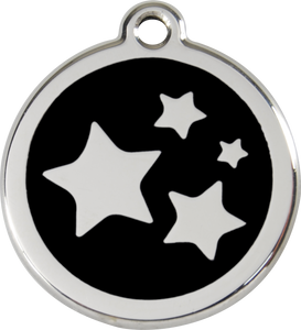 Red Dingo Enamel Dog Tag - Stars