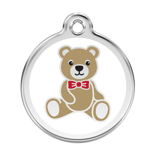 Red Dingo "Teddy Bear" Enamel Dog Tag