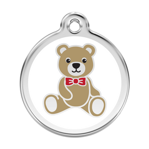 Red Dingo "Teddy Bear" Enamel Dog Tag