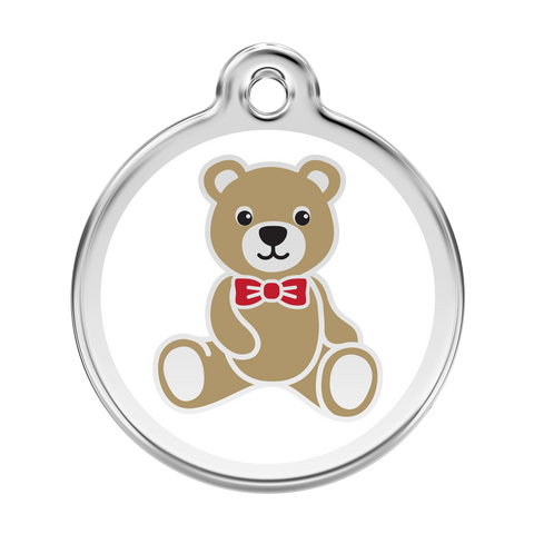 Red Dingo "Teddy Bear" Enamel Dog Tag