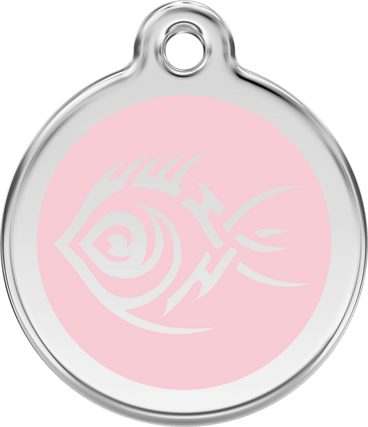 Red Dingo Enamel Dog Tag - Tribal Fish
