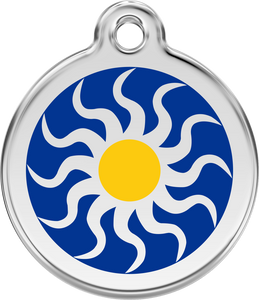 Red Dingo "Tribal Sun" Enamel Dog Tag