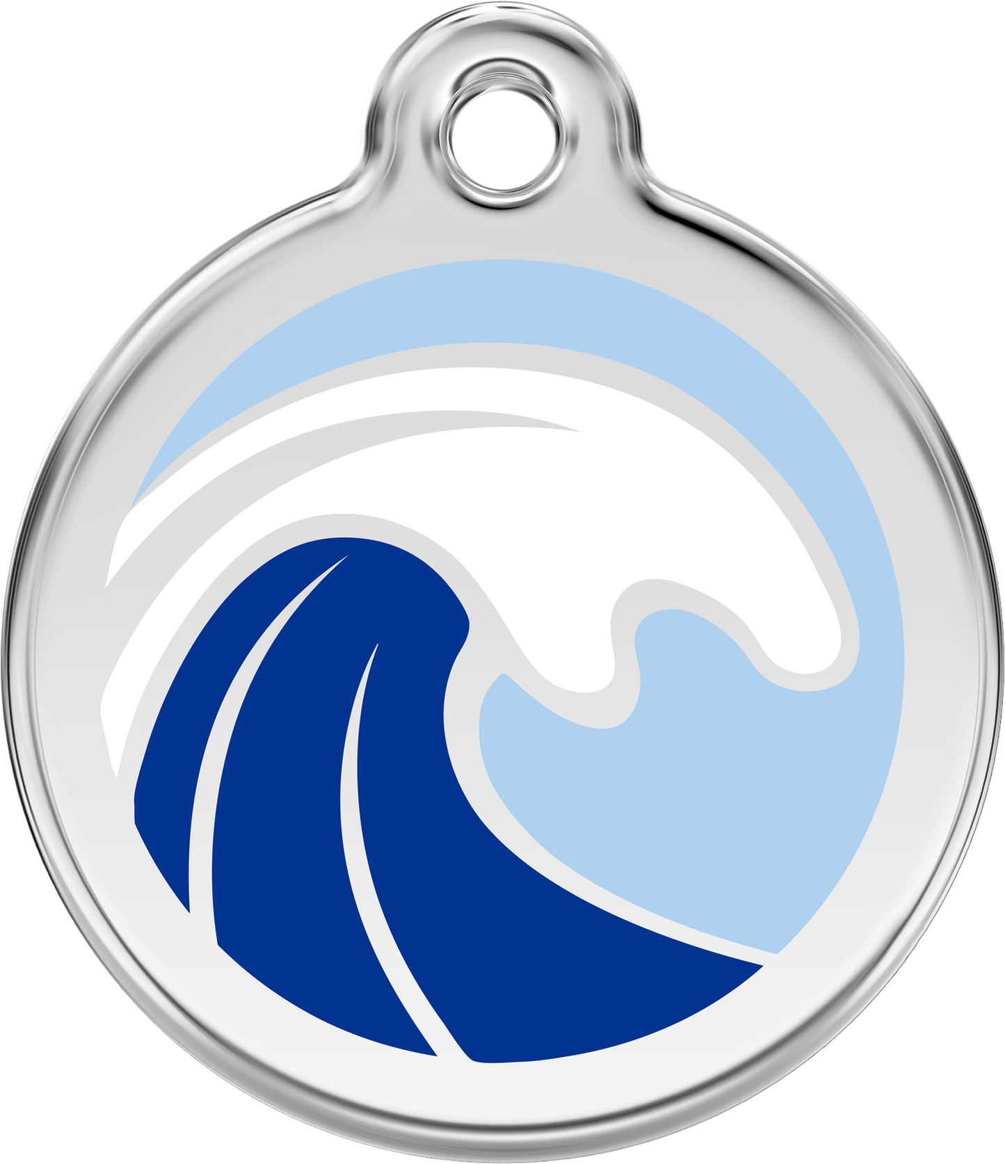 Red Dingo "Wave" Enamel Dog Tag