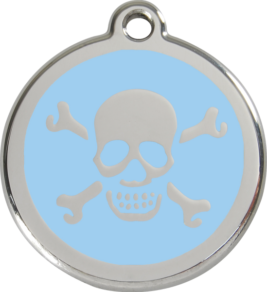 Red Dingo Enamel Dog Tag - Skull & Crossbones