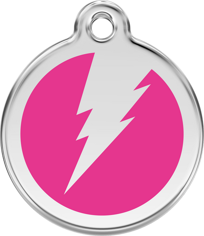 Red Dingo Enamel Dog Tag - Flash