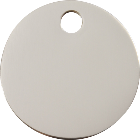 Red Dingo Stainless Steel "Circle" Pet Tag