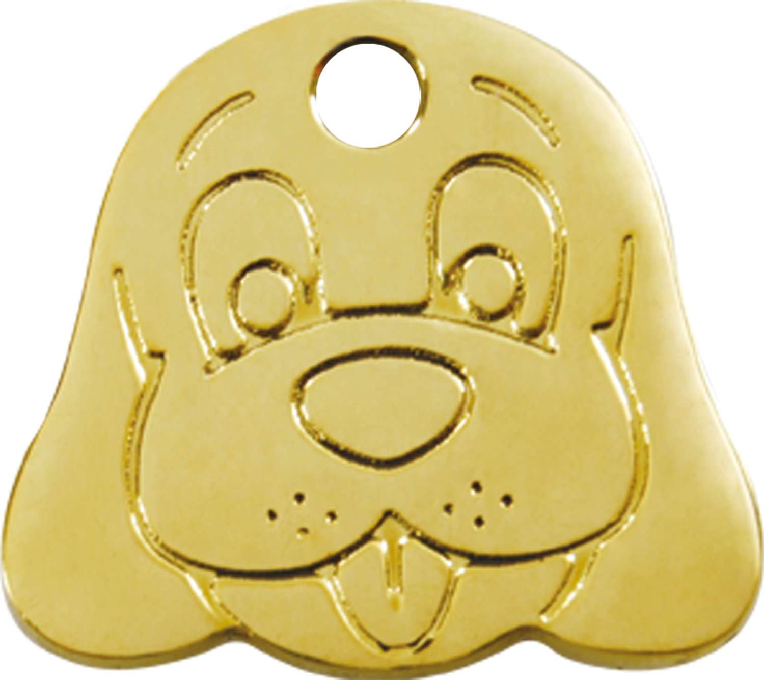 Red Dingo Brass "Dog Face" Dog Tag