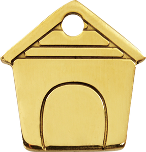 Red Dingo Brass "Dog House" Dog Tag