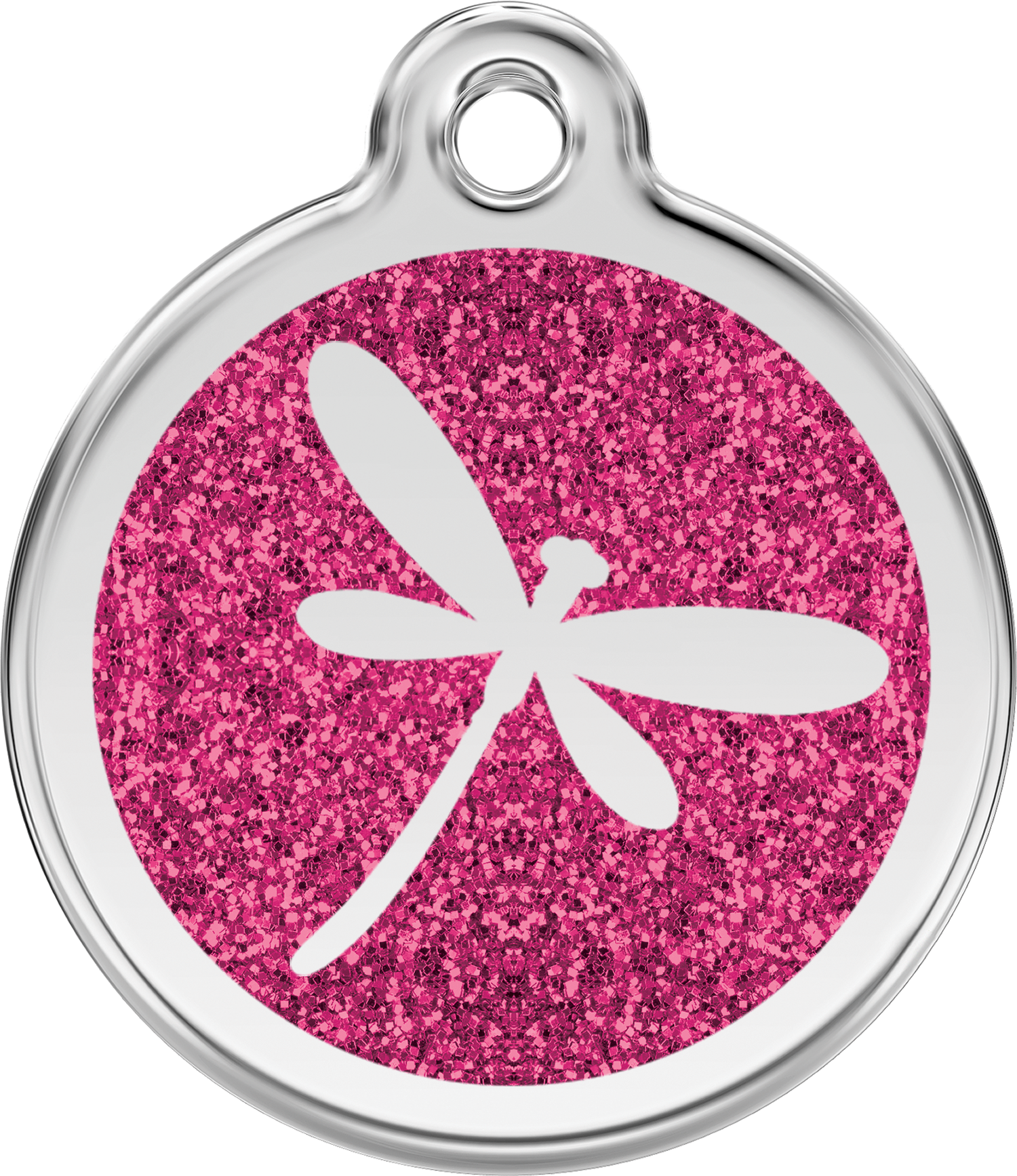 Red Dingo "Dragon Fly" Glitter Dog Tag