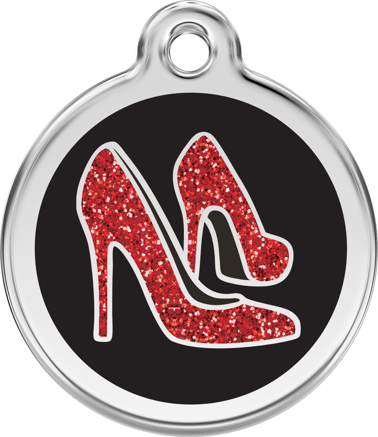 Red Dingo "Red Shoe" Glitter Dog Tag