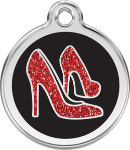 Red Dingo "Red Shoe" Glitter Dog Tag