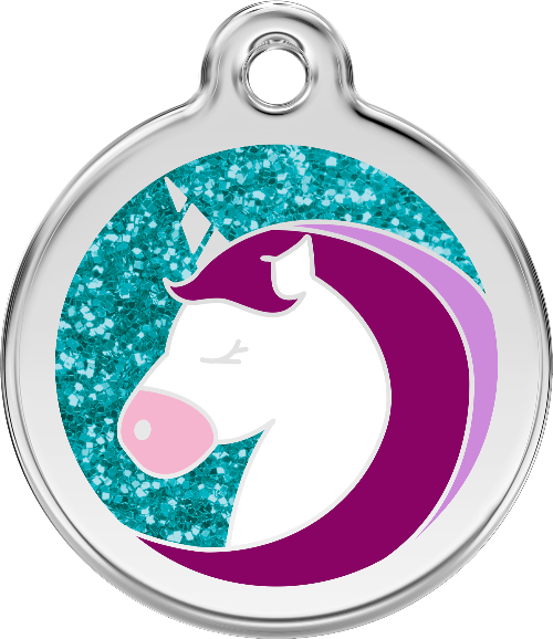 Red Dingo "Unicorn" Glitter Dog Tag