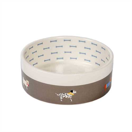 FatFace Marching Dogs Dog Bowl