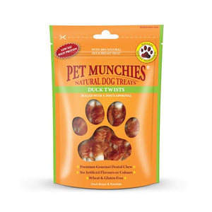 Pet Munchies Duck Twists Dog Treats 80g