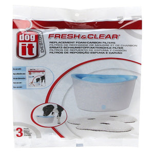 Dogit Fresh & Clear Foam/carbon Filters For 6l Fountain 3pack - Pica's Pets