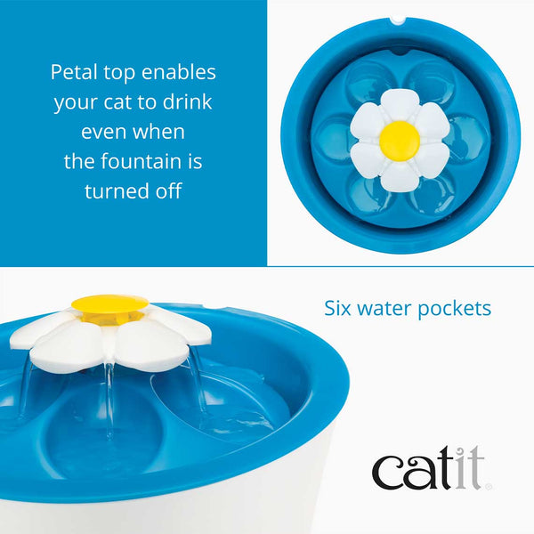 Catit Flower Fountain With Led Nightlight - Pica's Pets