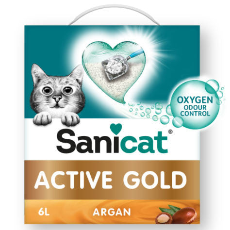 Sanicat Active Gold Ultra Clumping Cat Litter 6Ltr