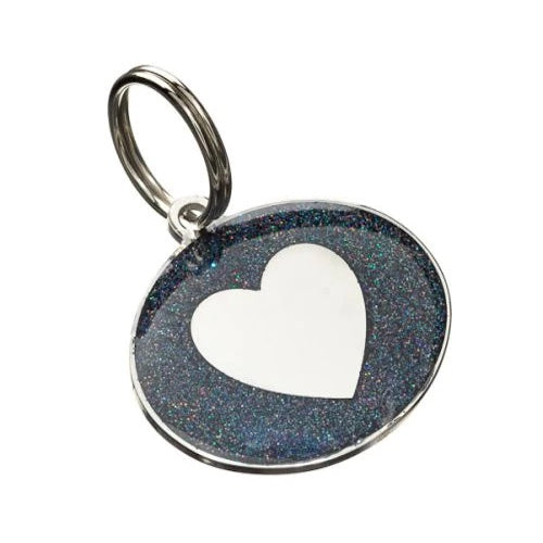 CSL Pet Tags Glitter Styled "Heart" Pet Tag