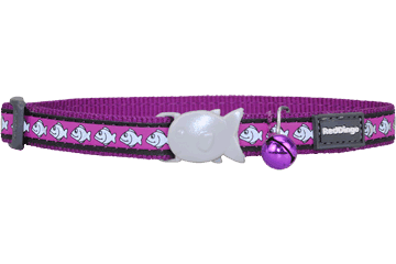 Red Dingo Reflective Fish Cat Collar