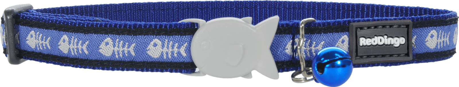 Red Dingo Fishbone Cat Collar - Blue