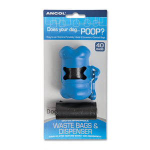 Poop Bag Bone Shaped Dispenser Inc 2 Rolls - Pica's Pets