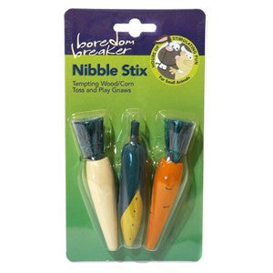 Rosewood Wooden 3D Vegetable Nibble Stix 3 Pack - Pica's Pets