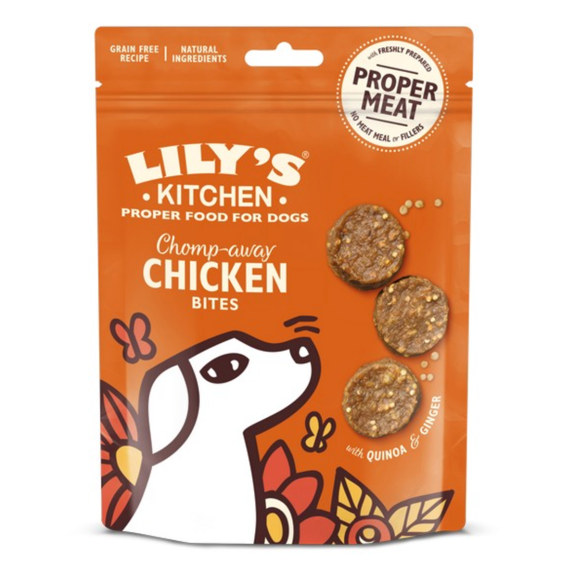 Lily's Kitchen Chomp-Away Chicken Bites Dog Bites 70g - Pica's Pets