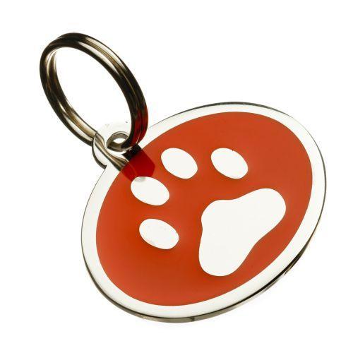 CSL Pet Tags Enamelled Styled "Paw Print" Pet Tag