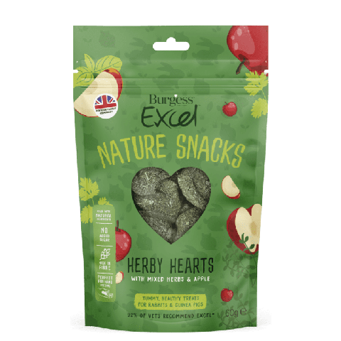 Burgess Excel Herby Hearts Nature Snacks 60g