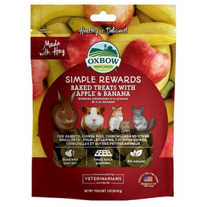 Oxbow Simple Rewards Baked Treats with Apple and Banana 85g