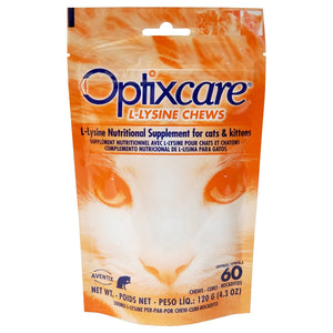 Optixcare L-Lysine Chews 60pk for Cats