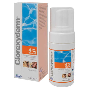 Clorexyderm 4% Foam for Dogs and Cats 100ml