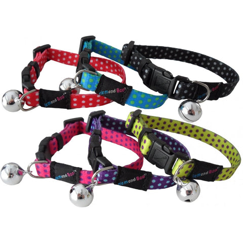 Hem & Boo Safety Buckle Spotty Cat Collar - Pica's Pets
