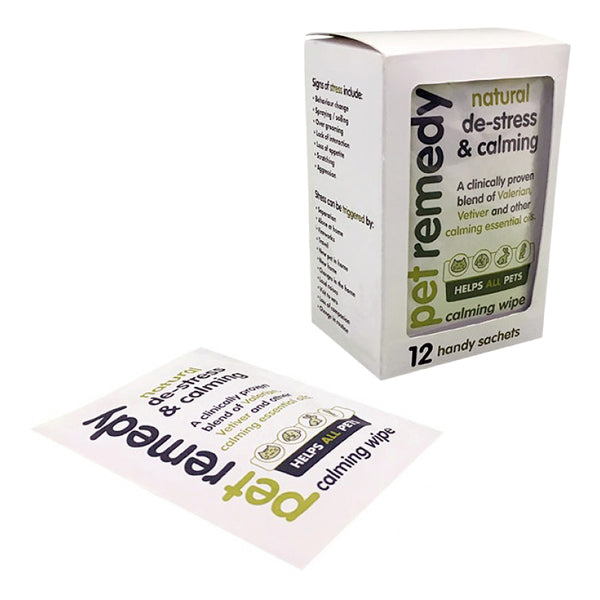 Pet Remedy Calming Wipes Sachets Professional Pack