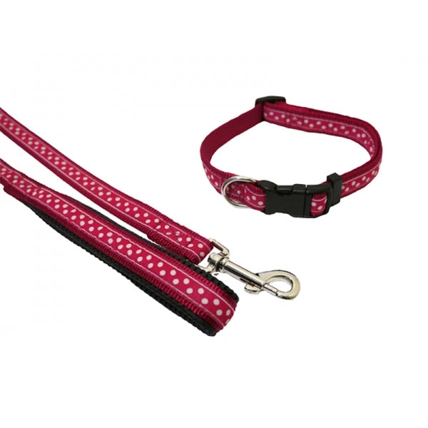 Rosewood Red Spotty Dog Collar & Lead
